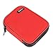 Damero Crochet Hook Case, Organizer Zipper Bag with Web Pockets for Various Crochet Needles and Knitting Accessories, Well Made and Easy to Carry, Medium, Red (No Accessories Included)