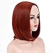 BESTUNG Short Bob Wig Red Wigs for Women Cosplay Wig Straight Halloween Costume Wigs 13Inch