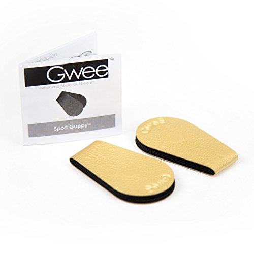 Gwee - Sport Guppy, Magnetic Headphone Cable Storage Clip, Secure Headphone Cords During Workouts, Screen Cleaner & Sunglass Holder, Earbuds not Included, Gold 2-Pack
