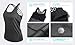 QUEENIEKE Womens Sport 2 in 1 Criss-Cross Straps Tank Top - Black, M