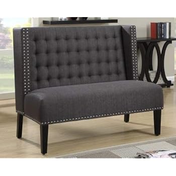 Amazon.com: Love Seat Small Sofa Bench Beige: Kitchen & Dining