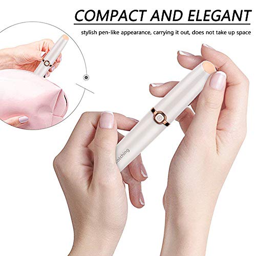 Eyebrow Hair Remover, DreamCatching Electric Eyebrow Trimmer Epilator for Women, Portable Painless Eyebrow Razor with Light (Battery Not Included), White - Thumbnail 5