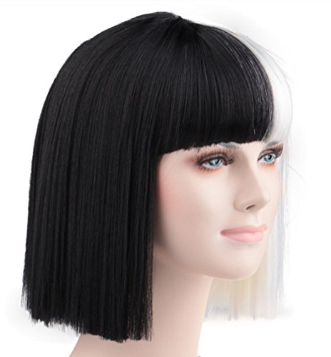Cece Sia Wig Two Tone Short With Straight Bands Shoulder Length