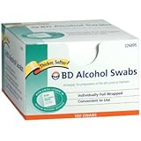 Special pack of 5 BECTON DICKINSON SWABS BECTON DICKISON ALCOHOL DISPOSABLE 326895 100/BOX