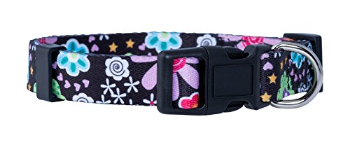 Native Pup Flower Dog Collar/Paisley Dog Collar (Small, Heart Flowers)