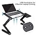 Cozy Desk Portable Laptop Stand for Computer,ORAF Cool Desk Portable Adjustable Aluminum Laptop Stand/Desk/Table TV Bed Table with Cooling Fans Mouse Pad Mount-Notebook-MacBook-Light Weight