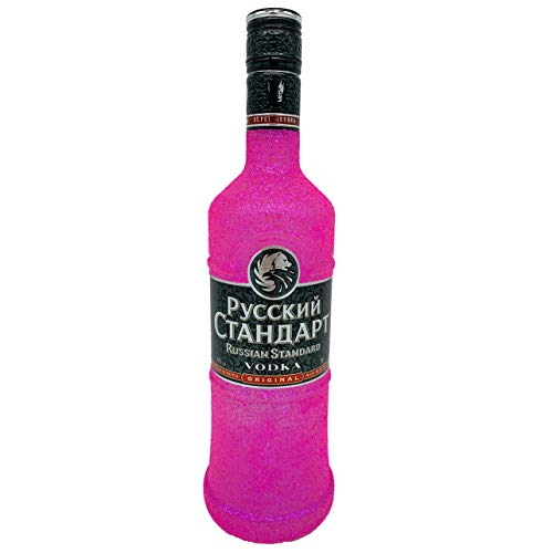 Glitzer Russian Standard Vodka 0,7l (40% Vol) - Bling Glitzerflasche Extreme Pink