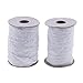 Baosity 50 Yards Snap Popper Tape Fasten Sew Ribbon Invisible for Duvet Pillow Cover - White