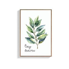 Framed Canvas Wall Art for Living Room, Bedroom Bay Leaf Canvas Prints for Home Decoration Ready to Hang - 16x24 inches