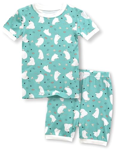 VAENAIT BABY"Kids Toddler Viscose Easter Pajamas Short Sleeve Summer Bunny Print Pj Set Rabbit Bear M at Amazon