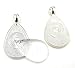 12 Deannassupplyshop 20X30mm teardrop oval Pendant Trays with glass Silver 20X30mm - Pendant Blanks Cameo Bezel Settings Photo Jewelry - Custom Jewelry Making