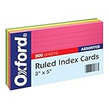 Oxford Ruled Index Cards, 3