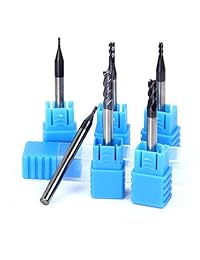 targetevo 6pcs 1 mm 1.5 mm 2 mm 2.5 mm 3.5 mm 4 mm End Mill Cortadores Herramientas de brocas Set de 4 flautas, 6 unidades