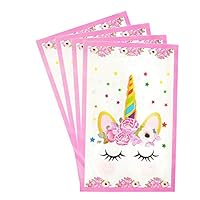 Unicorn Gift Bags Party Favor Treat Bags Birthday, Baby Shower, Parties, Events Supplies Good for Filling with Goodies Candy Bag 60pcs