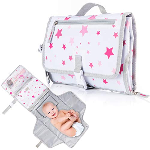 Ludivy Portable Diaper Changing Pad for Baby Girl Diaper Clutch with