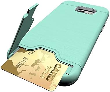 Samsung Galaxy A5 2017 Case, Card Slot TV Stand Shockproof Hard Case For Samsung Galaxy A5(2017 New Version) ( Color : Green )