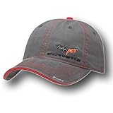 Corvette Hat - Gray Washed Twill Cap with C6 Logo