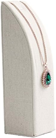 Bestwoohome Linen Necklace Pendant Chain Display Stands Jewelry Holder Showcase (Large)