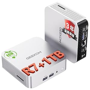 「R9 級実力・8945HS と同コア」GEEKOM A8 ミニ PC【3 年保証・全金属 CNC】