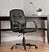 Comfort Products Mid-Back Leather Office Chair, Black