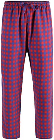 CIC Collection Men's Plaid Flannel Pajama Pants Long Cotton Pj Bottoms