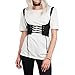 Women's Tank Tied Lace Up Wide Waist Cincher Belt Corset (XL, Black)