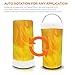 LED Flame Effect Light Bulb: USB Rechargeable Battery Operated Flame Bulb Lamp - Upside Down Effect - 200 Lumen – Flickering Fire Lights for Indoor/Outdoor Use - 1 Pack
