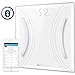 Bathroom Weight Scale, VICOODA Smart Digital Bluetooth Body Fat Scale with iOS, Android APP, BMI Wireless Weighing Body Composition Analyzer for Fat, BMI, BMR, Muscle Mass, Water, 400 lbs, White