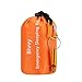 AMOYON Emergency Bivy Sack, Survival Sleeping Bag Emergency Blanket Lightweight and Compact Survival Gear for Outdoor,Hiking,Camping with Portable Drawstring Bag + Whistle + Carabiner(orange-one pack)