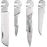Roxon FT02 Build Your Own Multitool Accessory for Flex Multitool (4 pcs A set included Small Serrated Blade, Small & Large Sc