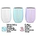 Trugos 12 oz Sparkly Stemless Wine Tumbler (Set of 2) Stainless Steel Double Wall Vacuum Insulated Cups With BPA Free Lid, Straw, and Cleaning Brush Great Travel Glasses For Wine, Coffee, Cocktails