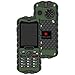 Rugged Cell Phone Unlocked 2G GSM Waterproof Shockproof Maxwest Ranger Flashlight Military Grade IP68 Certified (Green)
