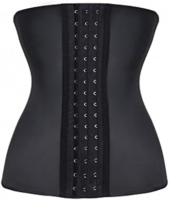 Women's Latex Underbust Waist Trainer Corset Waist Body Shaper for Weight Loss, X-Large, Black