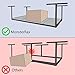 MonsterRax Overhead Garage Storage Rack, 3x8 Heavy Duty Steel, Ceiling Mounted Shelving, Adjustable Hanging Shelf Organizer, 450 Pound Capacity, Color: Hammertone, Adjusts 12-21