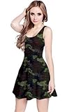 CowCow Womens Camouflage Pattern Sleeveless Dress