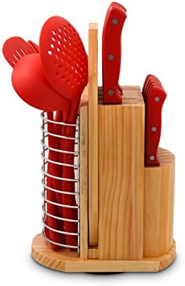 Ragalta PLCKS-100R 18-Piece Cutlery Knife Set, Red