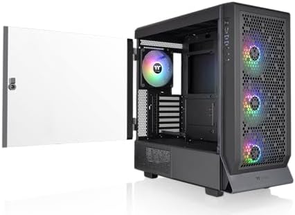 Ceres 500 TG ARGB | E-ATX Compatível com Torre Média | Painéis Perfurados de Alto Fluxo de Ar | 4 ventoinhas ARGB CT140 pré-instaladas | Suporta radiador frontal de 420 mm | Preto