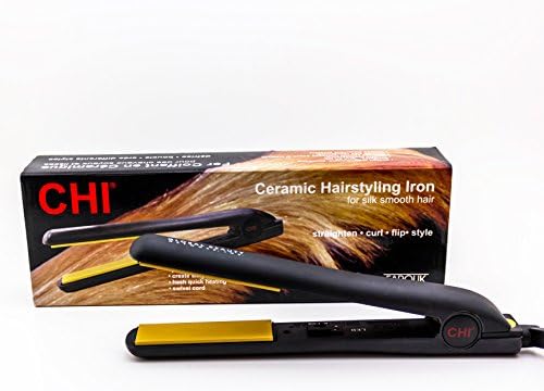 CHI Original Flat Iron Ceramic Straightener Hairstyling Iron, 1 Inch (Black)