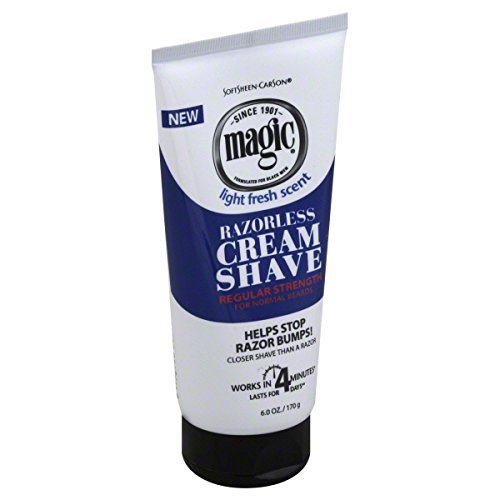Magic Razorless Cream Shave Regular Strength 6 Ounce (177ml) (2 Pack)