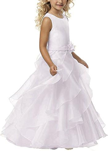 SlenyuBridal Girls Organza Flower Girl Dress Holy First Communion Dresses