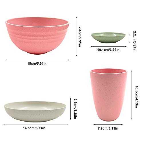 28-PCS-Unbreakable-Wheat-Straw-Dinnerware-Sets-Lightweight-Dinner-Dessert-Plate-Cereal-Bowls-Cups-Sauce-dish-Reusable-DishwasherA4
