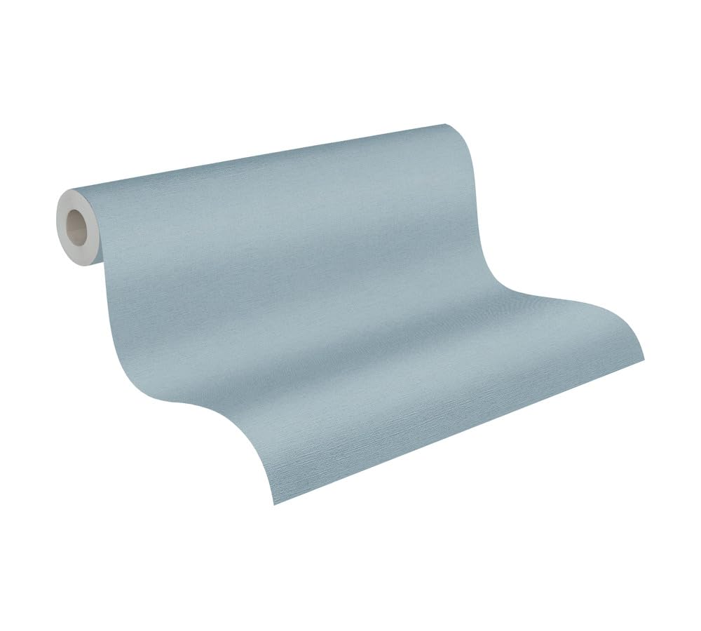 A.S. Création Plain Wallpaper Cuba Non-Woven 10.05 m x 0.53 m Blue Made in Germany 306887 30688-7