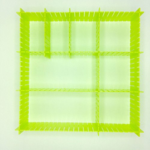 32pcs Plastic DIY Grip Drawer Organiser Dividers Household storage Thickening Housing Spacer Sub-grid Finishing Shelves for Home Tidy Closet Stationary Makeup Socks Underwear Scarves Organizer