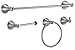 Derengge F-080-BN 4-Piece Bathroom Hardware Accessory Set with 18 Inch Towel Bar -Towel Ring- Paper Holder-Robe Hook Brush Nickel