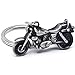 Krator HBK-B Keychain (New 3D Motorcycle Cruiser Bike Key Ring Chain Motor Keyring Gray Metal)