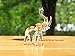 Handmade Glass Elephant Figurine, Multi-Color Fantasy Style, 2 inches, Dollhouse Gift Ideas, Cool Stuff Decor No.2