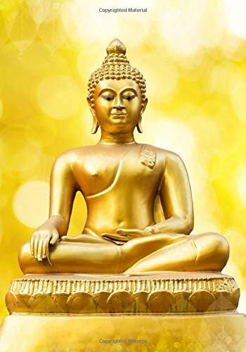Golden Buddha Statue Notebook -- Creative Journal: 7x10, Cream Paper, 5mm Dot Grid, 184 Pages Paperback – August 1, 2019