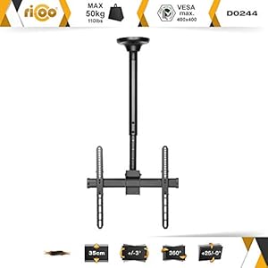 RICOO Fernseher TV Decken-Halterung Schwenkbar Neigbar Höhenverstellbar