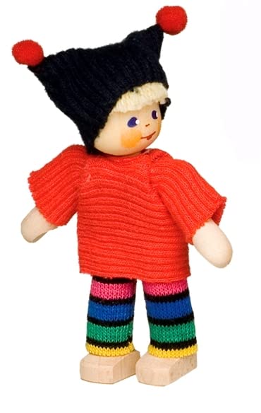 Rulke Rulke97324 Boy with Cap Wooden Doll