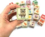 QUOKKA Wooden Building Blocks 26 Letter Numbers Puzzle Toddlers Educational view 8